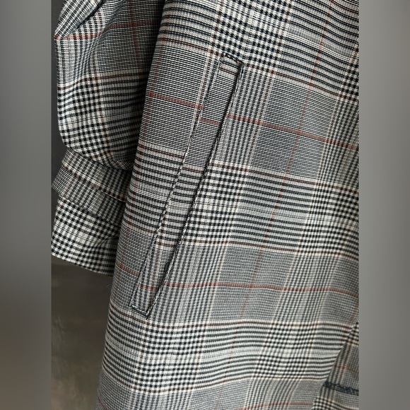 NWT Philosophy Gray Plaid Open Front Blazer - Picture 8 of 8